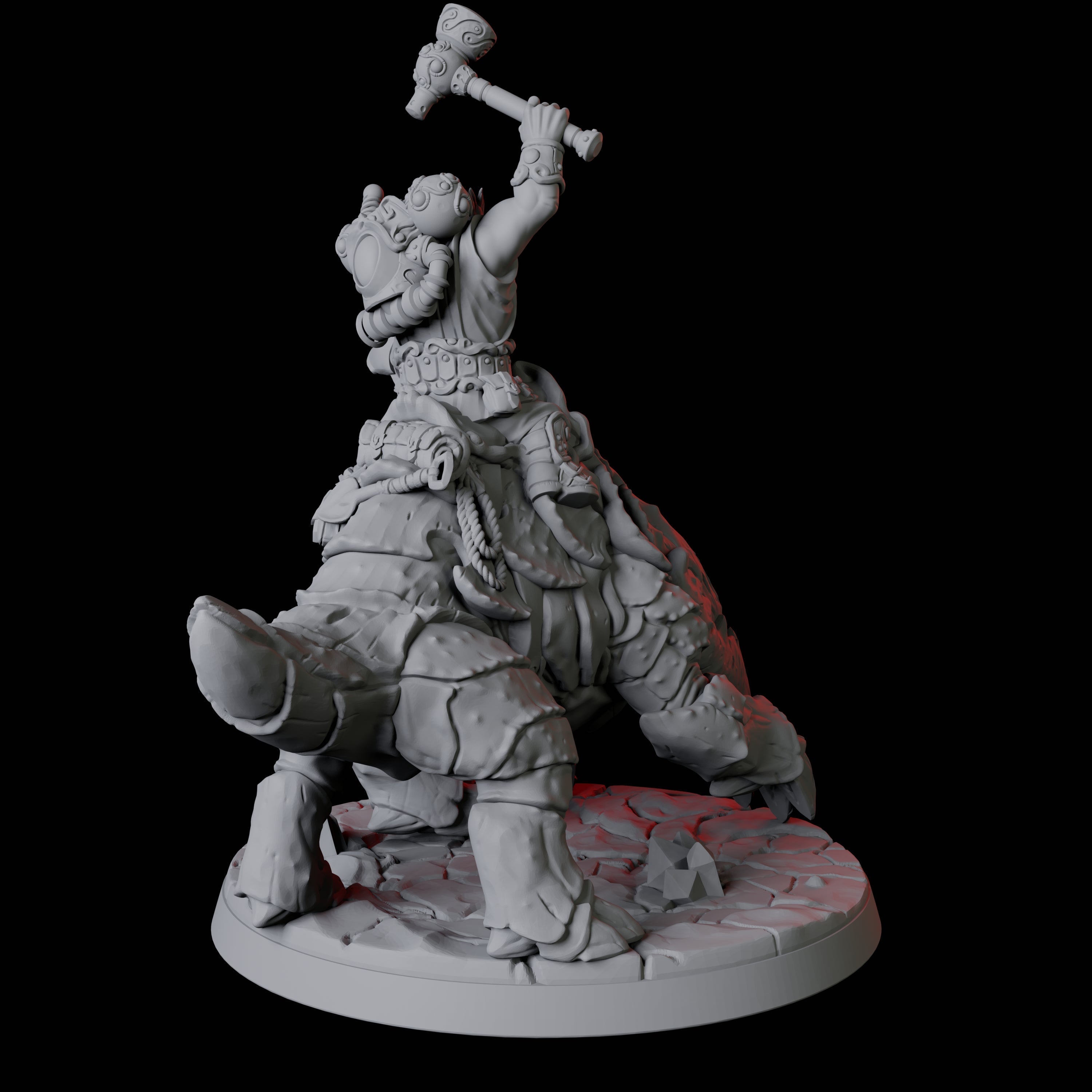 Gnome Rider Army Miniature for Dungeons and Dragons, Pathfinder or other TTRPGs