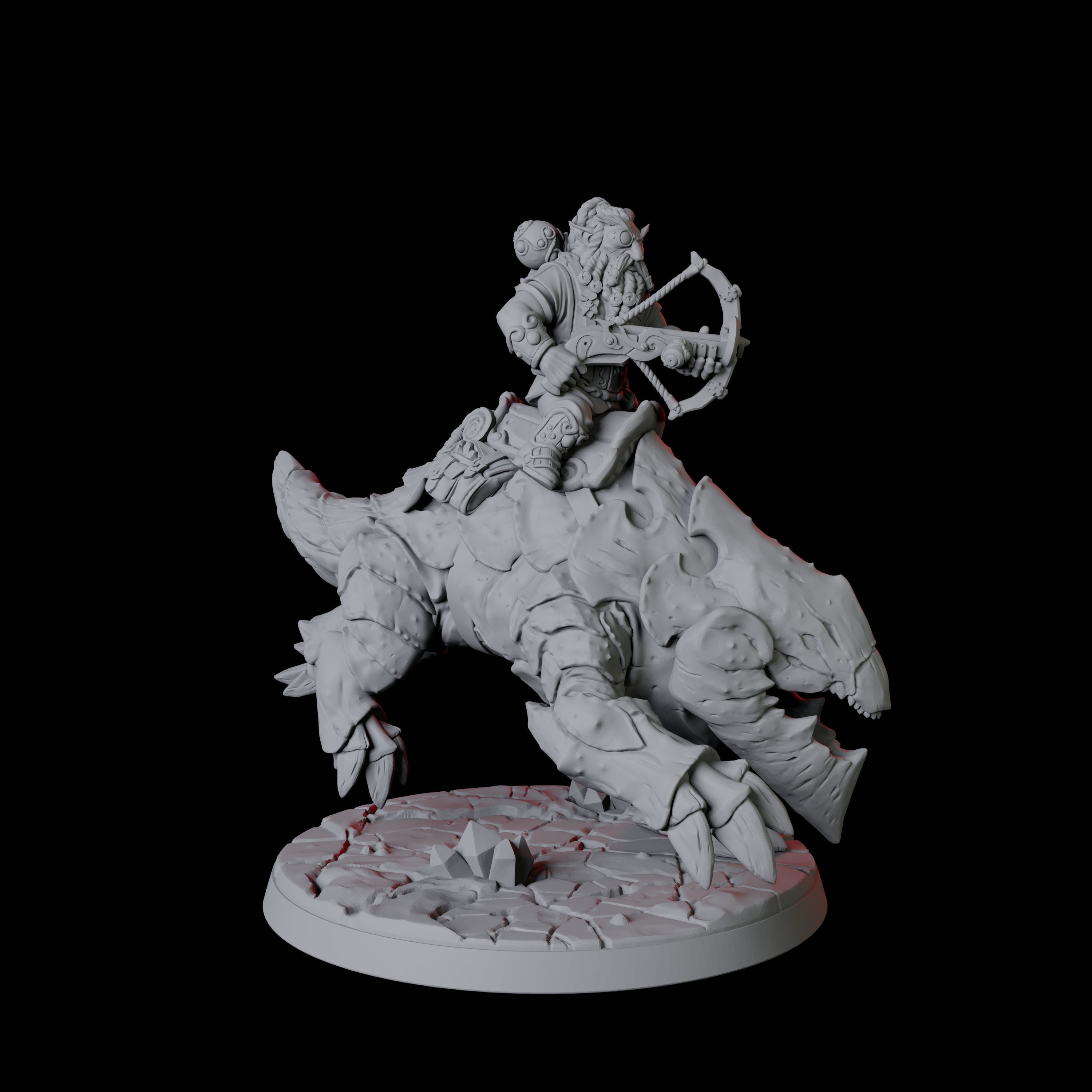 Gnome Rider Army Miniature for Dungeons and Dragons, Pathfinder or other TTRPGs