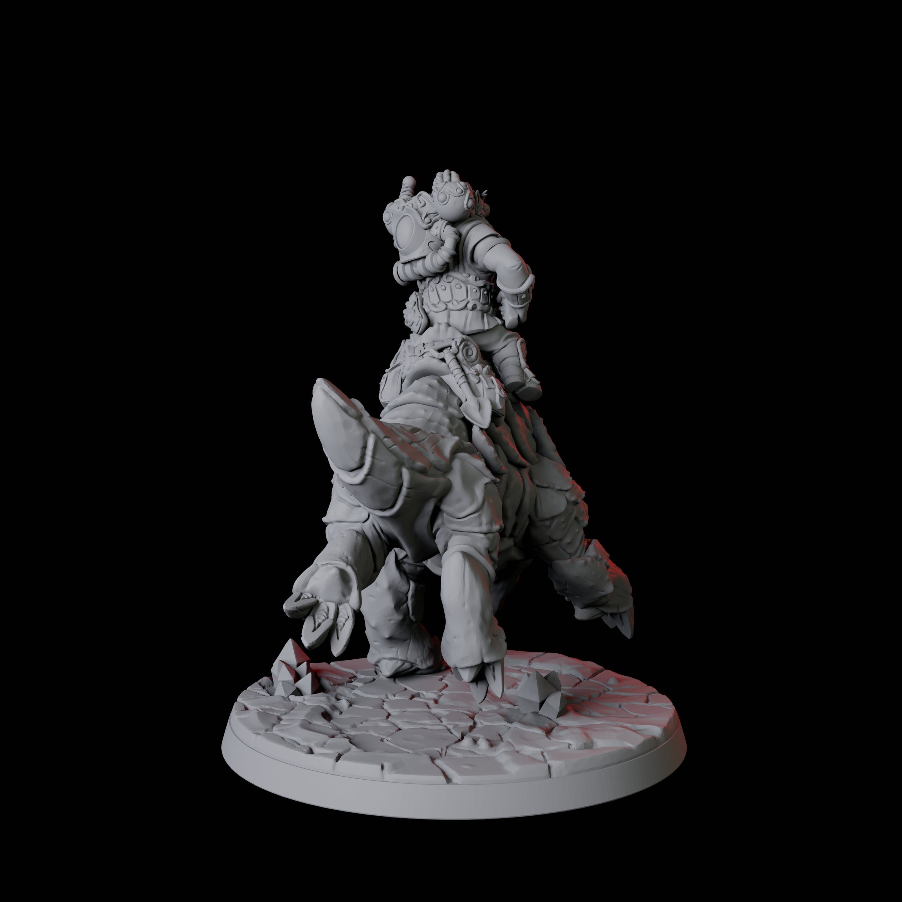 Gnome Rider Army Miniature for Dungeons and Dragons, Pathfinder or other TTRPGs