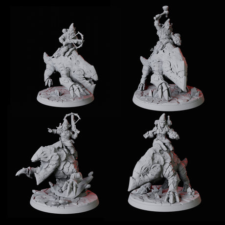 Gnome Rider Army Miniature for Dungeons and Dragons, Pathfinder or other TTRPGs