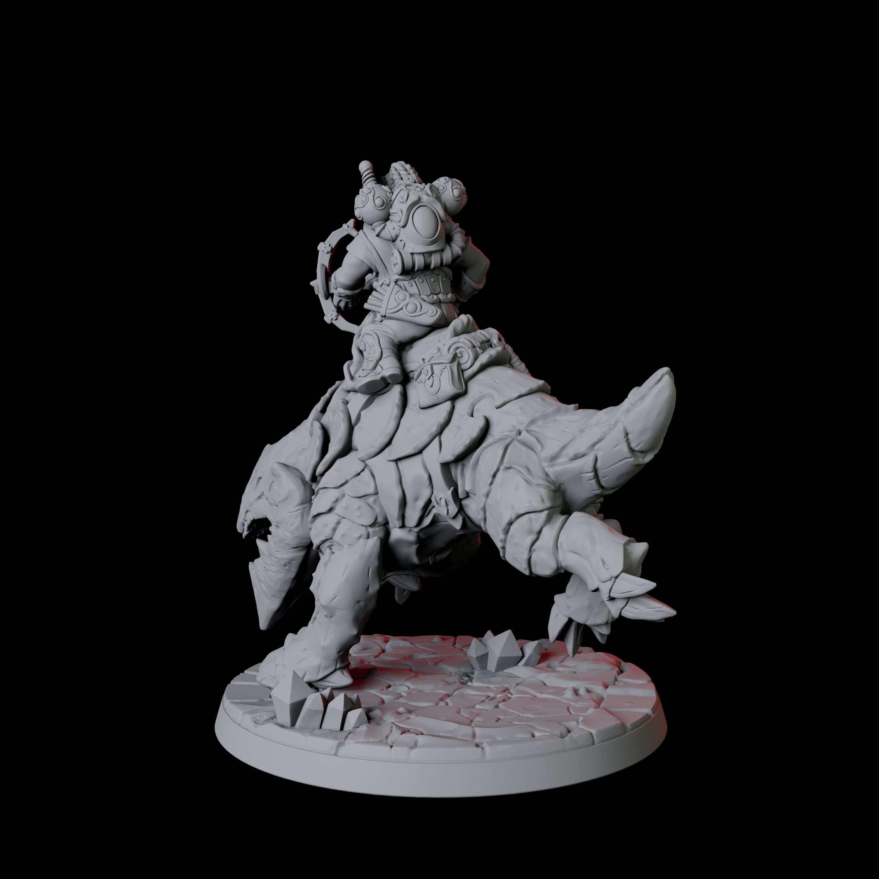 Gnome Rider B Miniature for Dungeons and Dragons, Pathfinder or other TTRPGs