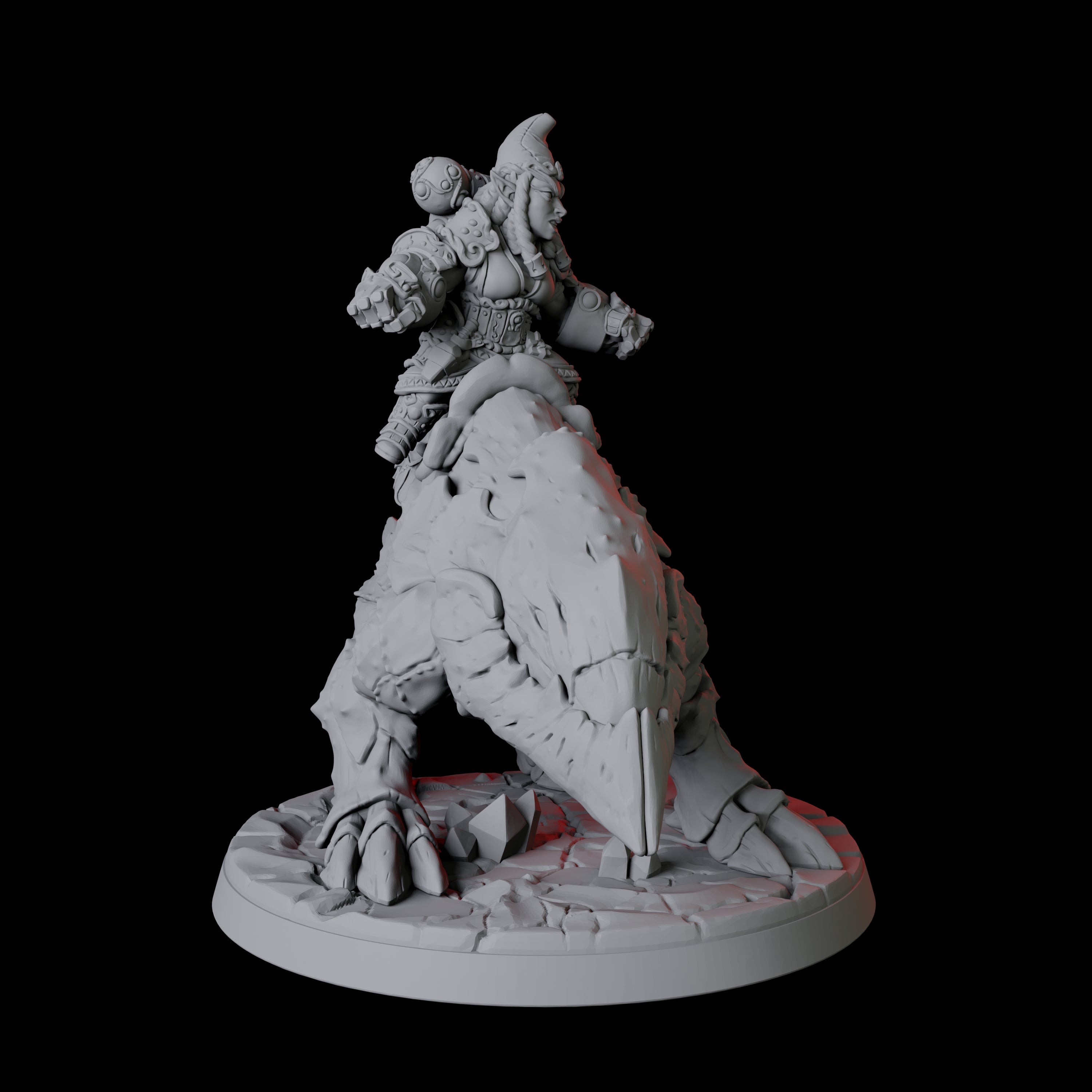 Gnome Rider D Miniature for Dungeons and Dragons, Pathfinder or other TTRPGs