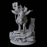 Goat Mounted Dwarf Warrior B Miniature for Dungeons and Dragons, Pathfinder or other TTRPGs