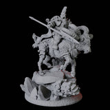 Goat Mounted Dwarf Warrior C Miniature for Dungeons and Dragons, Pathfinder or other TTRPGs