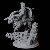 Goat Mounted Dwarf Warrior C Miniature for Dungeons and Dragons, Pathfinder or other TTRPGs