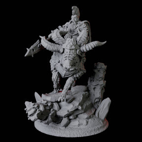 Goat Mounted Dwarf Warrior C Miniature for Dungeons and Dragons, Pathfinder or other TTRPGs