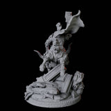 Goat Mounted Dwarf Warrior D Miniature for Dungeons and Dragons, Pathfinder or other TTRPGs
