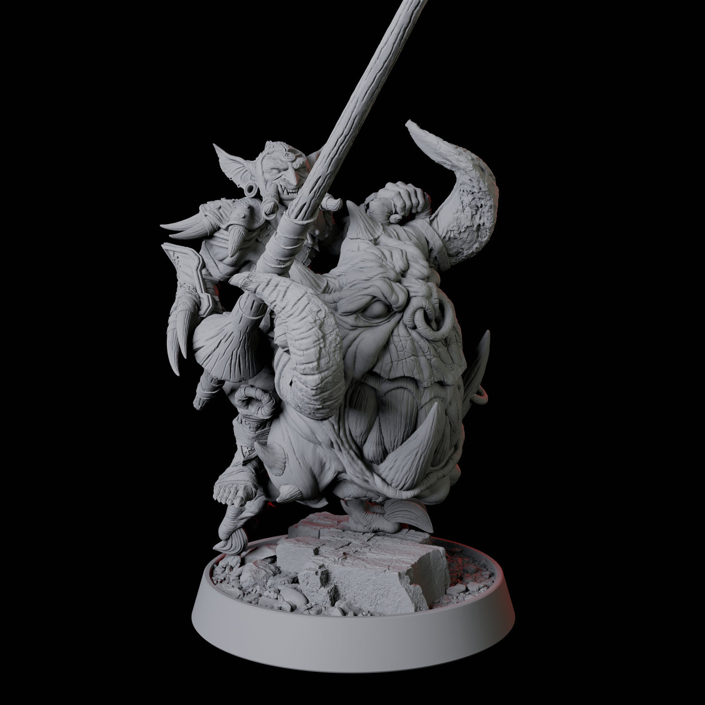 Goblin Cavalry B Miniature for Dungeons and Dragons, Pathfinder or other TTRPGs