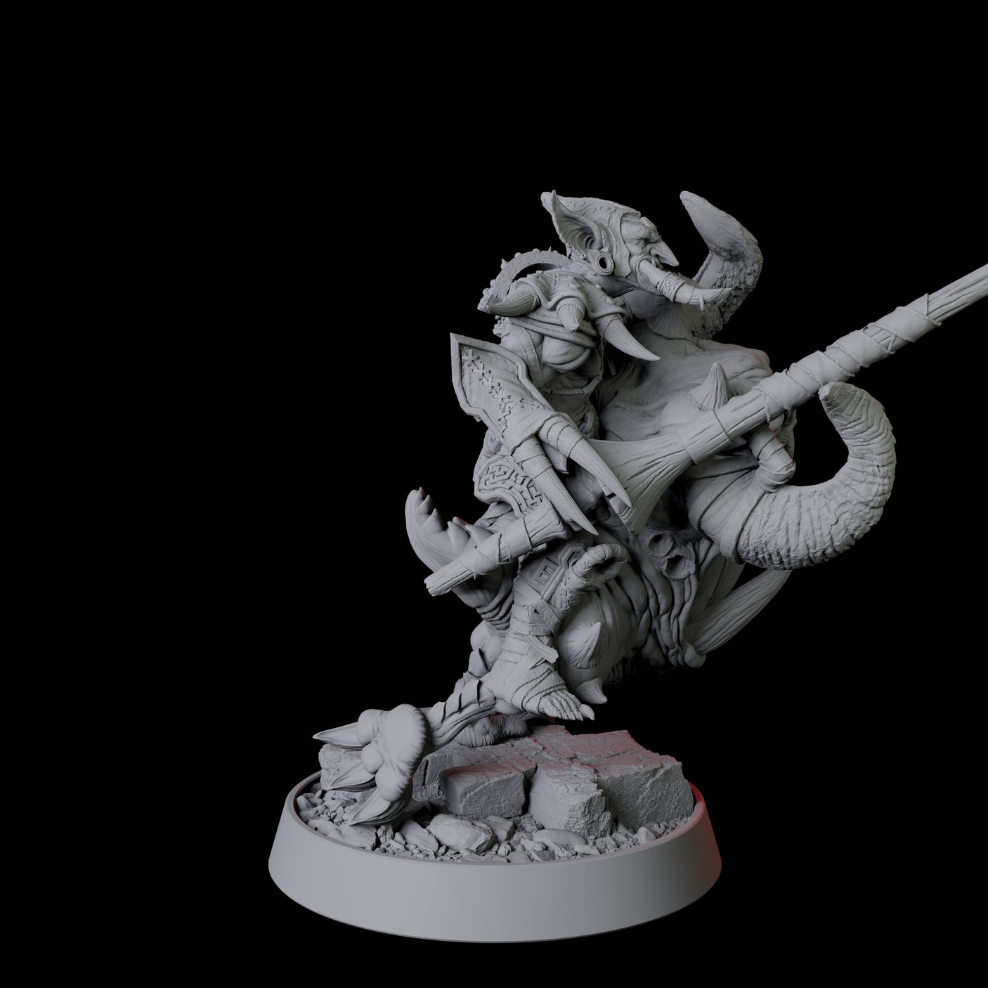 Goblin Cavalry B Miniature for Dungeons and Dragons, Pathfinder or other TTRPGs