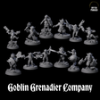 Goblin Grenadier Company Miniature for Dungeons and Dragons, Pathfinder or other TTRPGs