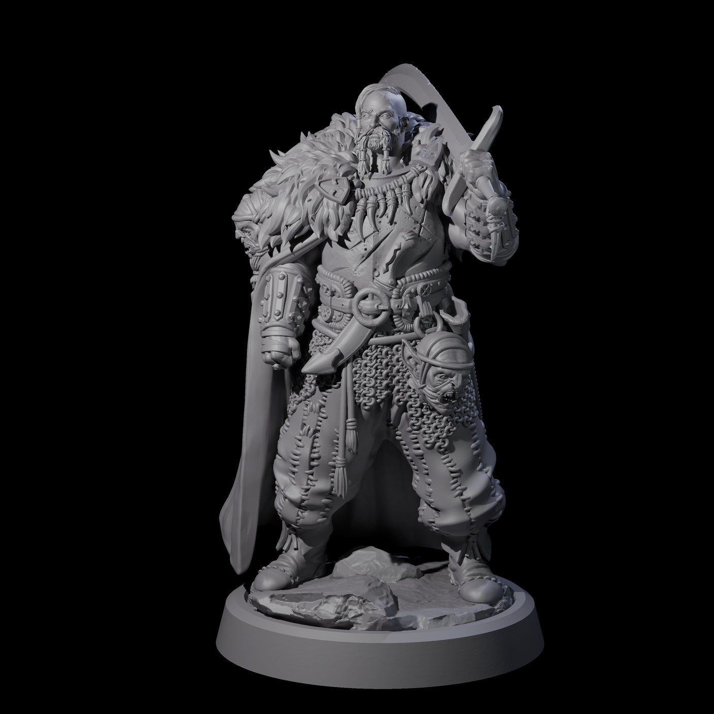 Goblin Head Trophy Hunter Miniature for Dungeons and Dragons, Pathfinder or other TTRPGs
