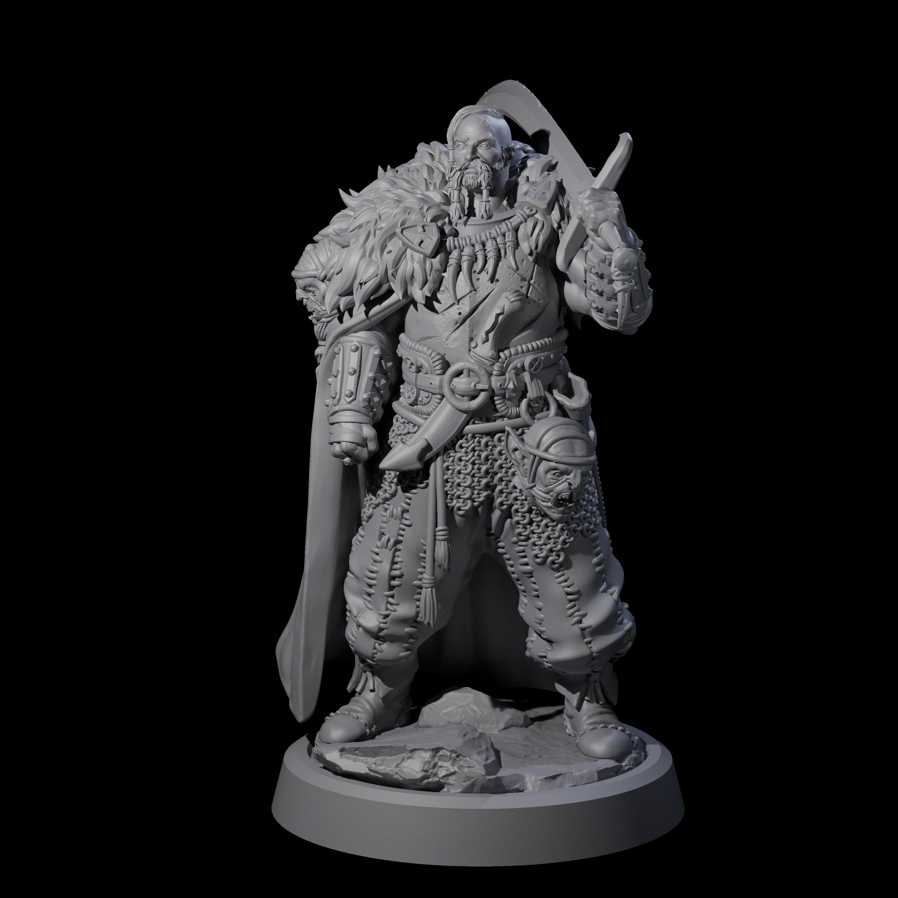 Goblin Head Trophy Hunter Miniature for Dungeons and Dragons, Pathfinder or other TTRPGs