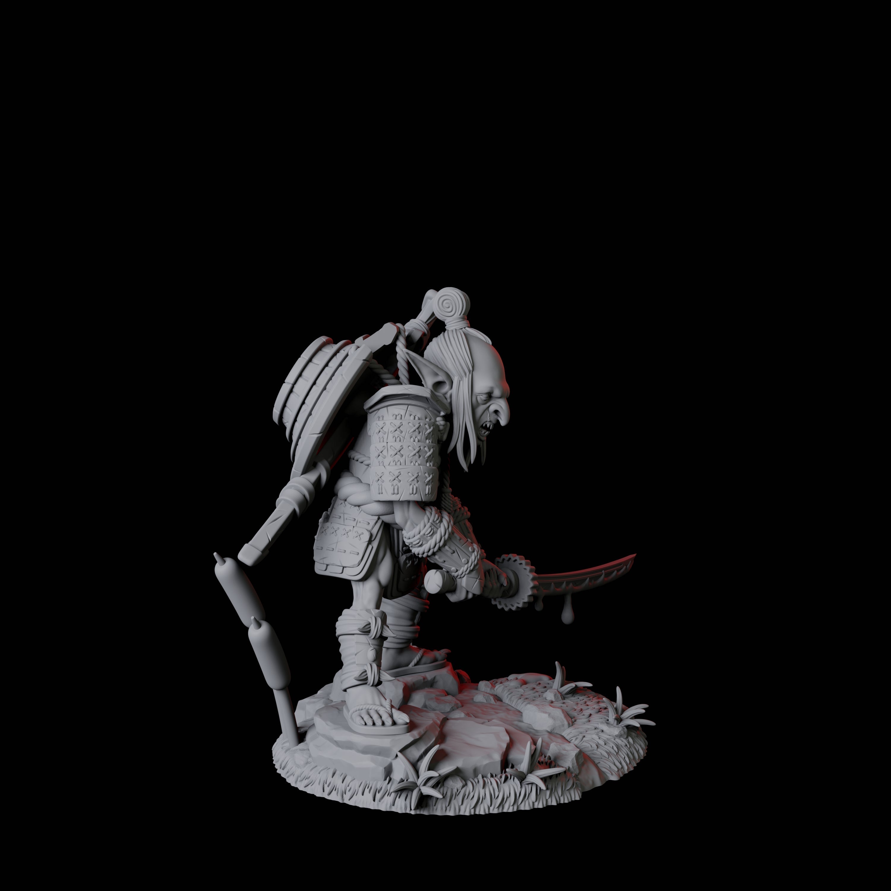 Goblin Samurai Miniature for Dungeons and Dragons, Pathfinder or other TTRPGs