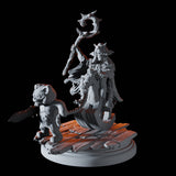 Goblin Shaman riding a Rocking Horse Miniature for Dungeons and Dragons, Pathfinder or other TTRPGs