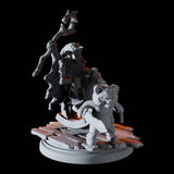 Goblin Shaman riding a Rocking Horse Miniature for Dungeons and Dragons, Pathfinder or other TTRPGs