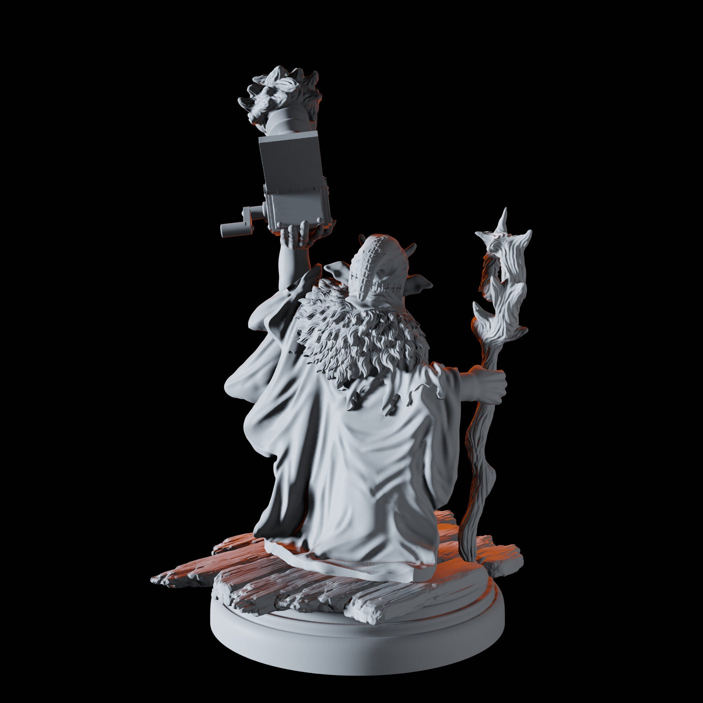 Goblin Shaman with Jack in the box Miniature for Dungeons and Dragons, Pathfinder or other TTRPGs