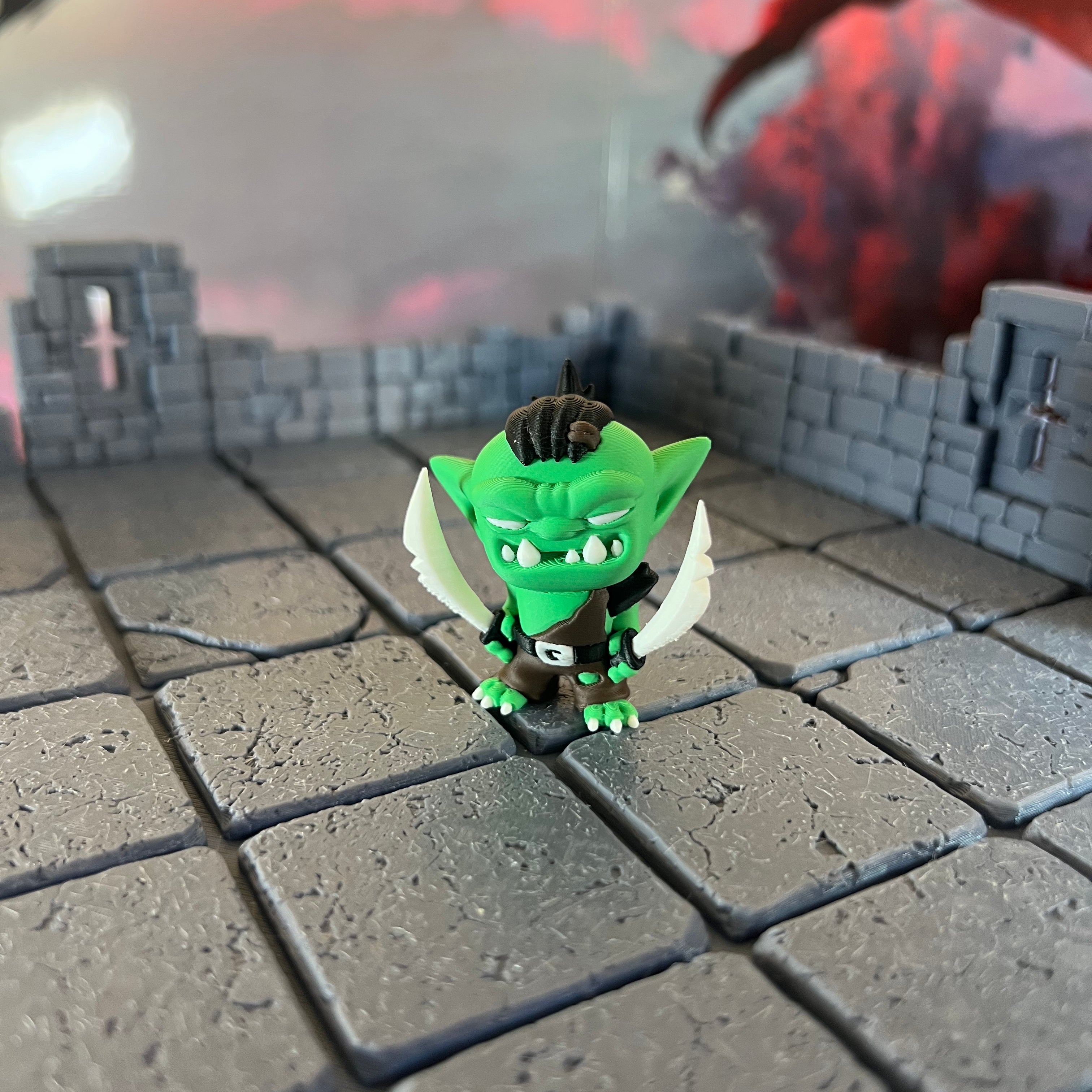 Goblin Thugs Set of Four Multicolour Table Ready Miniatures Miniature for Dungeons and Dragons, Pathfinder or other TTRPGs