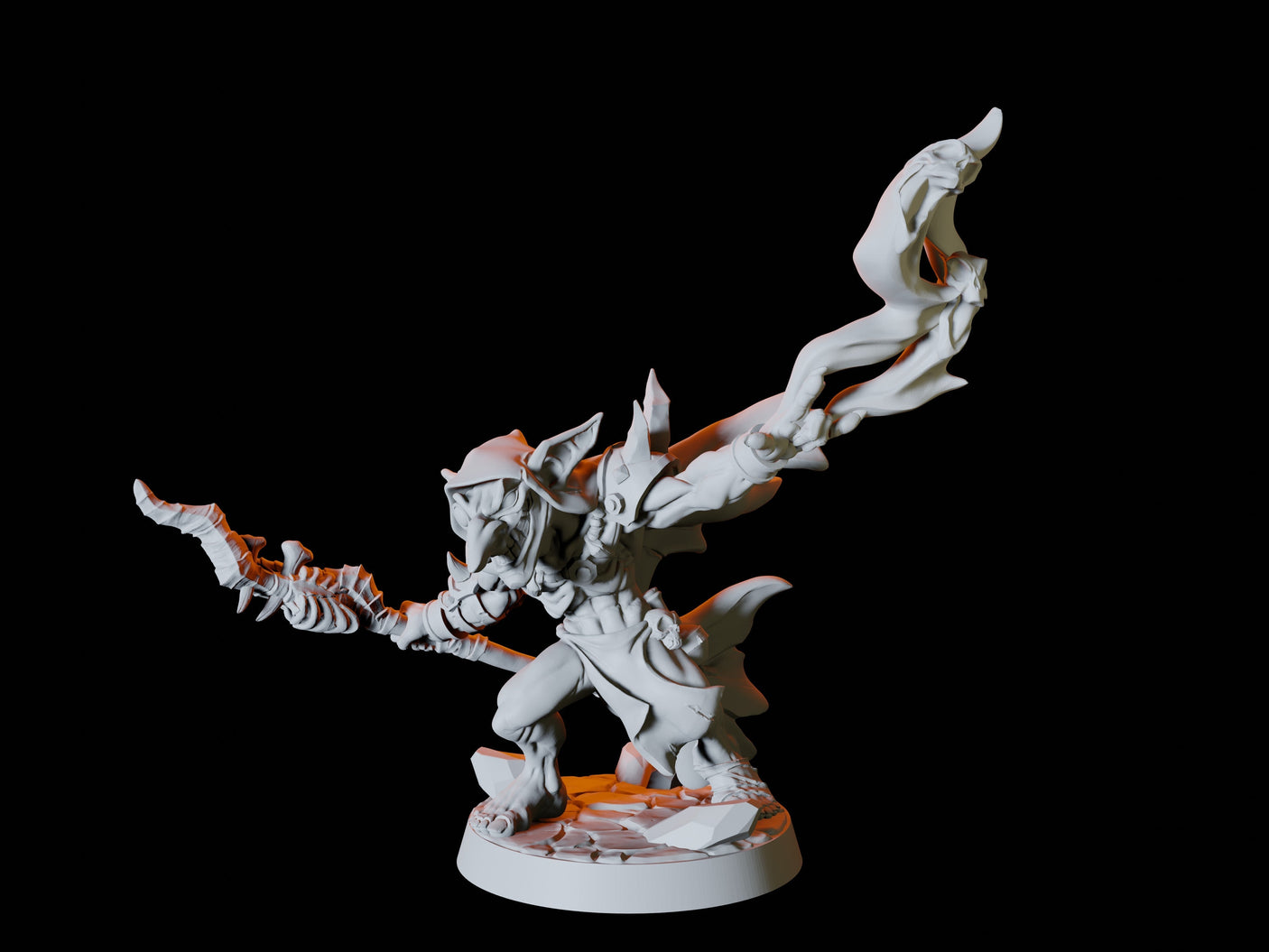 Goblin Wizard Miniature for Dungeons and Dragons, Pathfinder or other TTRPGs