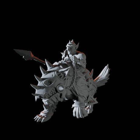 Goblin Wolf Rider Miniature for Dungeons and Dragons, Pathfinder or other TTRPGs