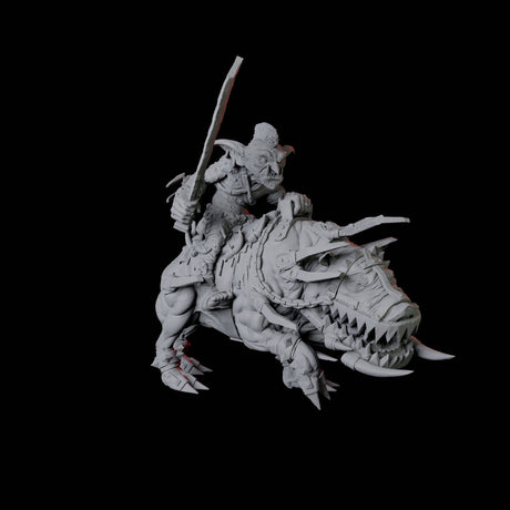 Goblin Worg Rider Miniature for Dungeons and Dragons, Pathfinder or other TTRPGs