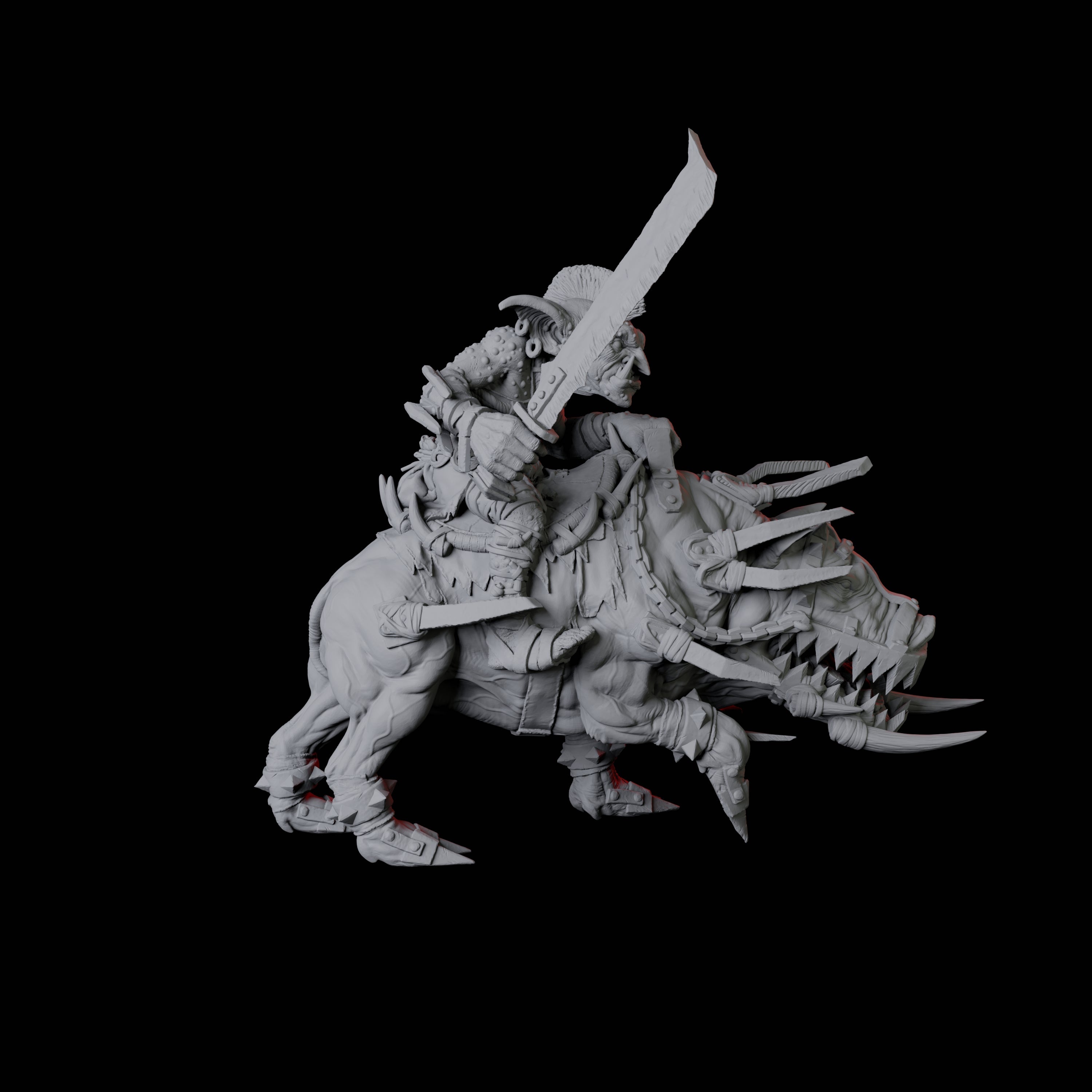 Goblin Worg Rider Miniature for Dungeons and Dragons