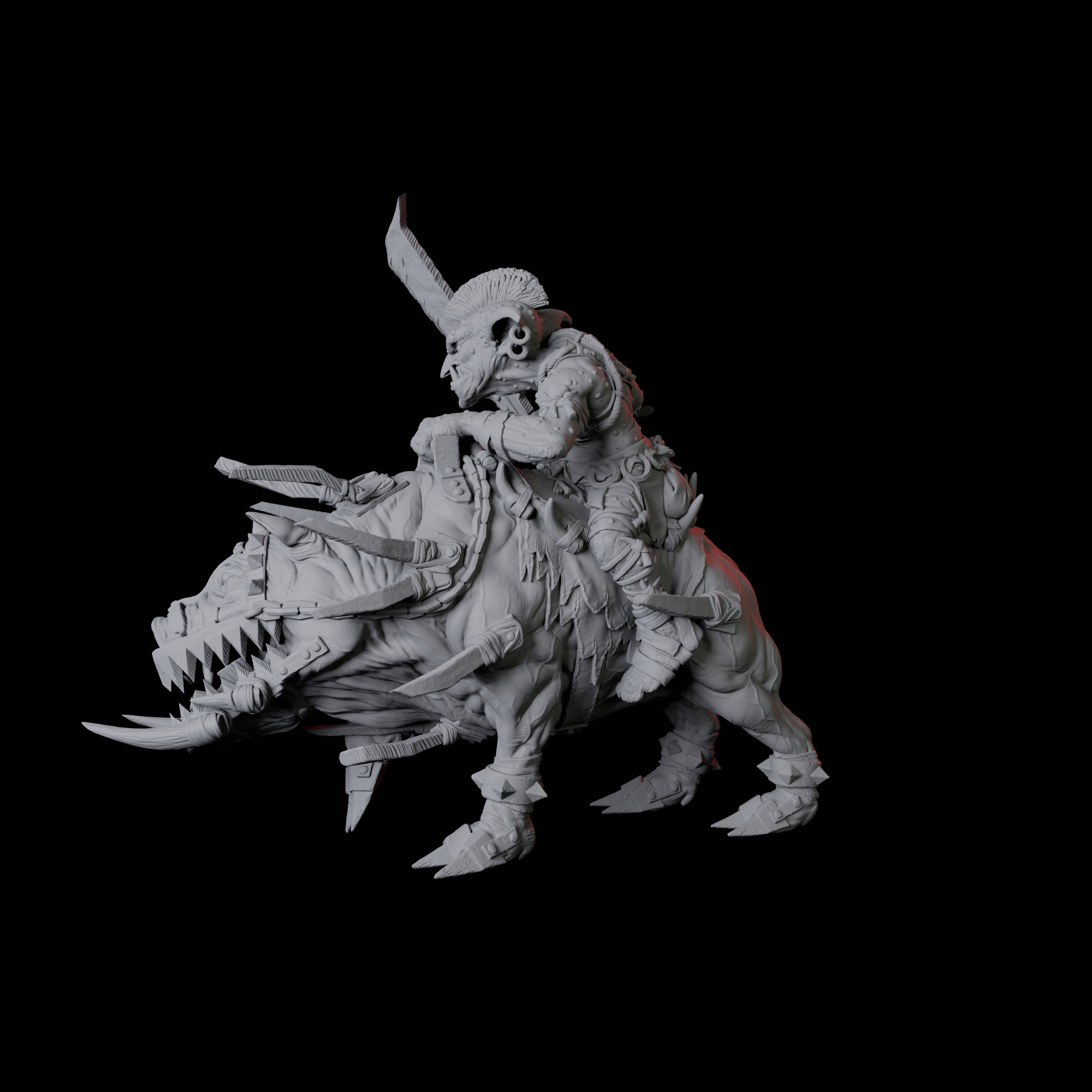 Goblin Worg Rider Miniature for Dungeons and Dragons