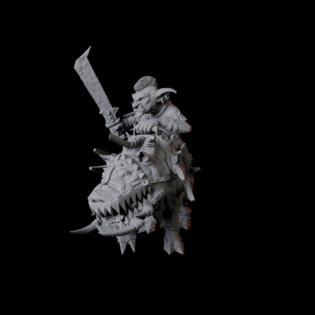 Goblin Worg Rider Miniature for Dungeons and Dragons, Pathfinder or other TTRPGs