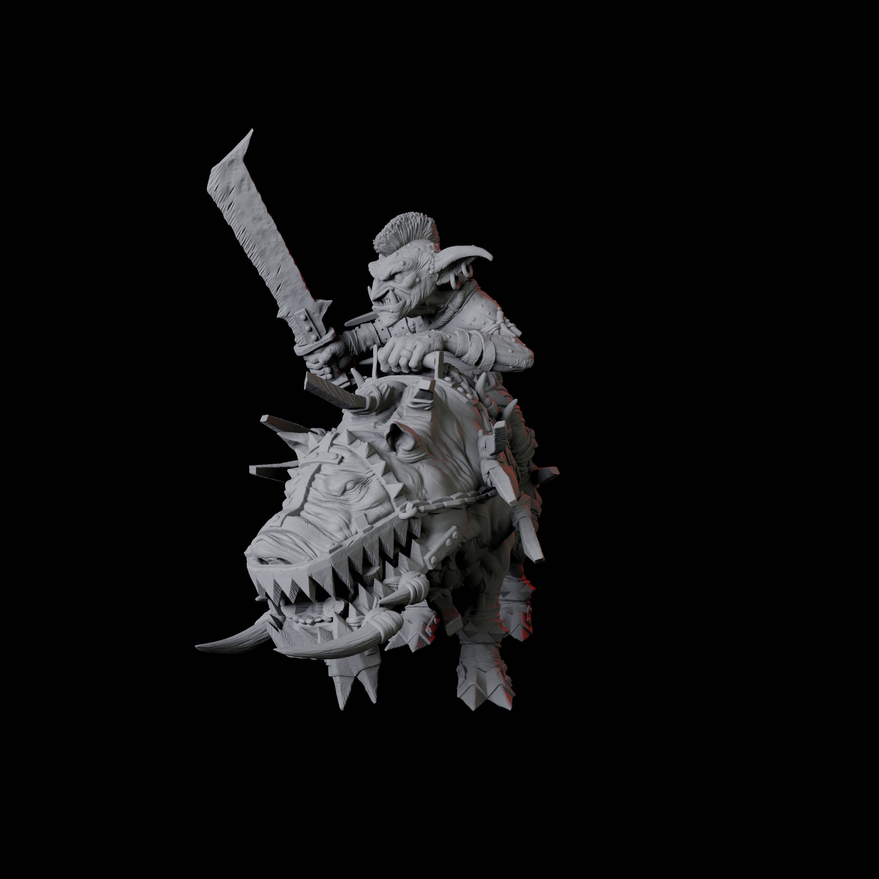 Goblin Worg Rider Miniature for Dungeons and Dragons