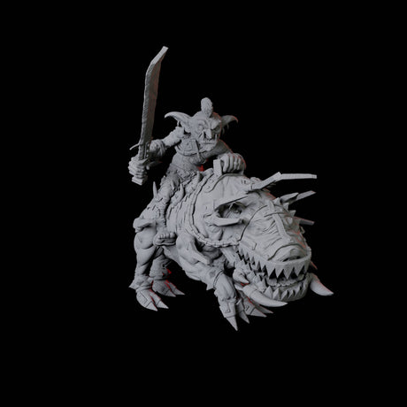Goblin Worg Rider Miniature for Dungeons and Dragons, Pathfinder or other TTRPGs