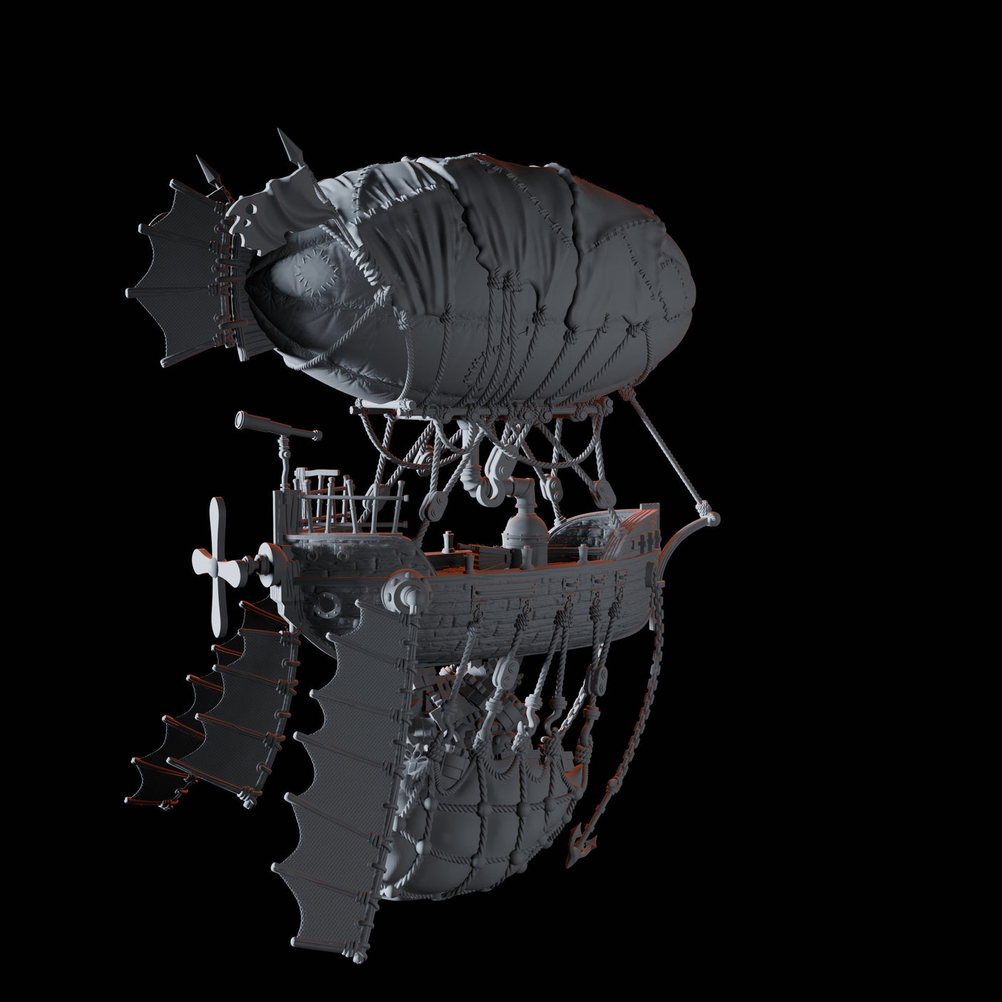 Goblin Zeppelin Miniature for Dungeons and Dragons, Pathfinder or other TTRPGs