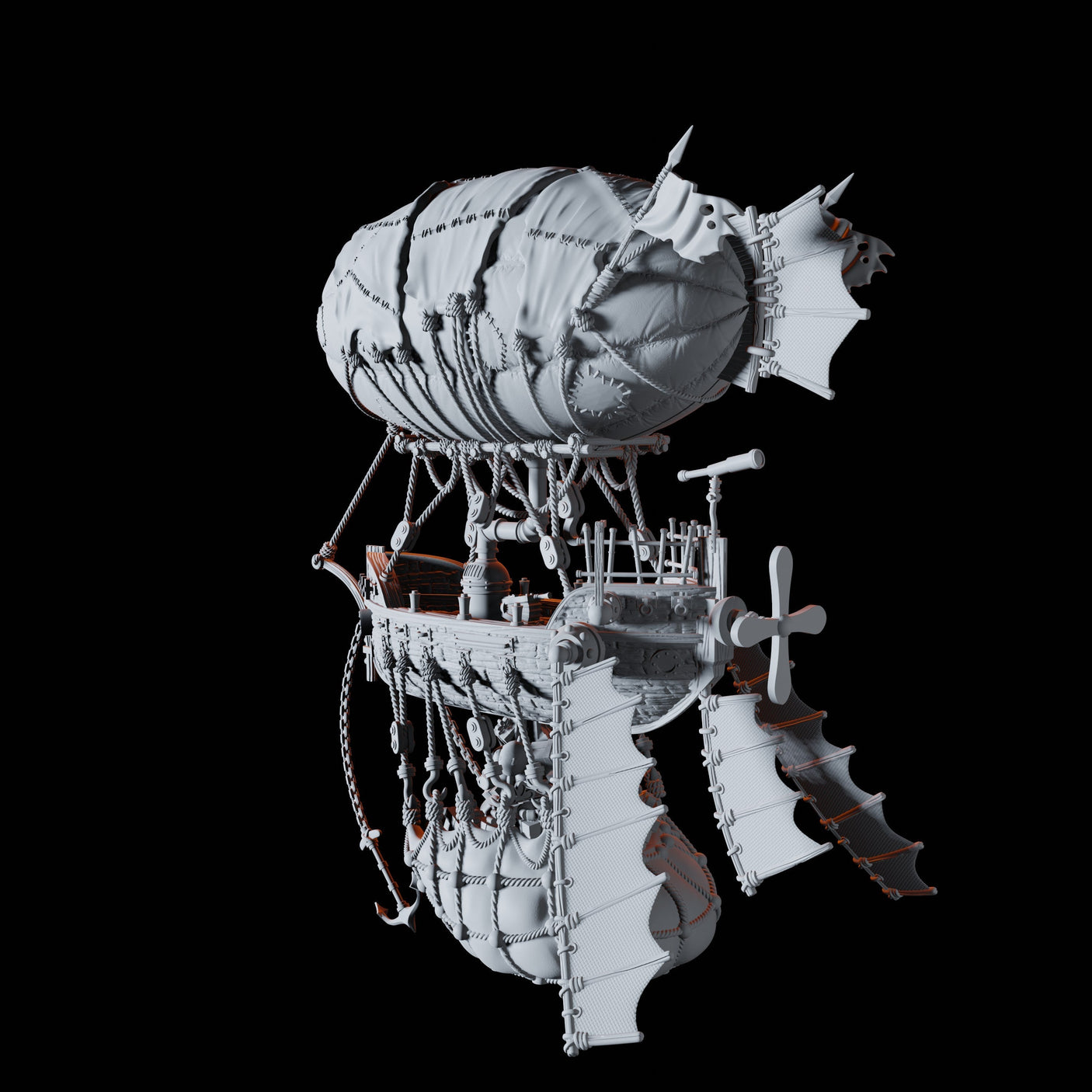 Goblin Zeppelin Miniature for Dungeons and Dragons, Pathfinder or other TTRPGs