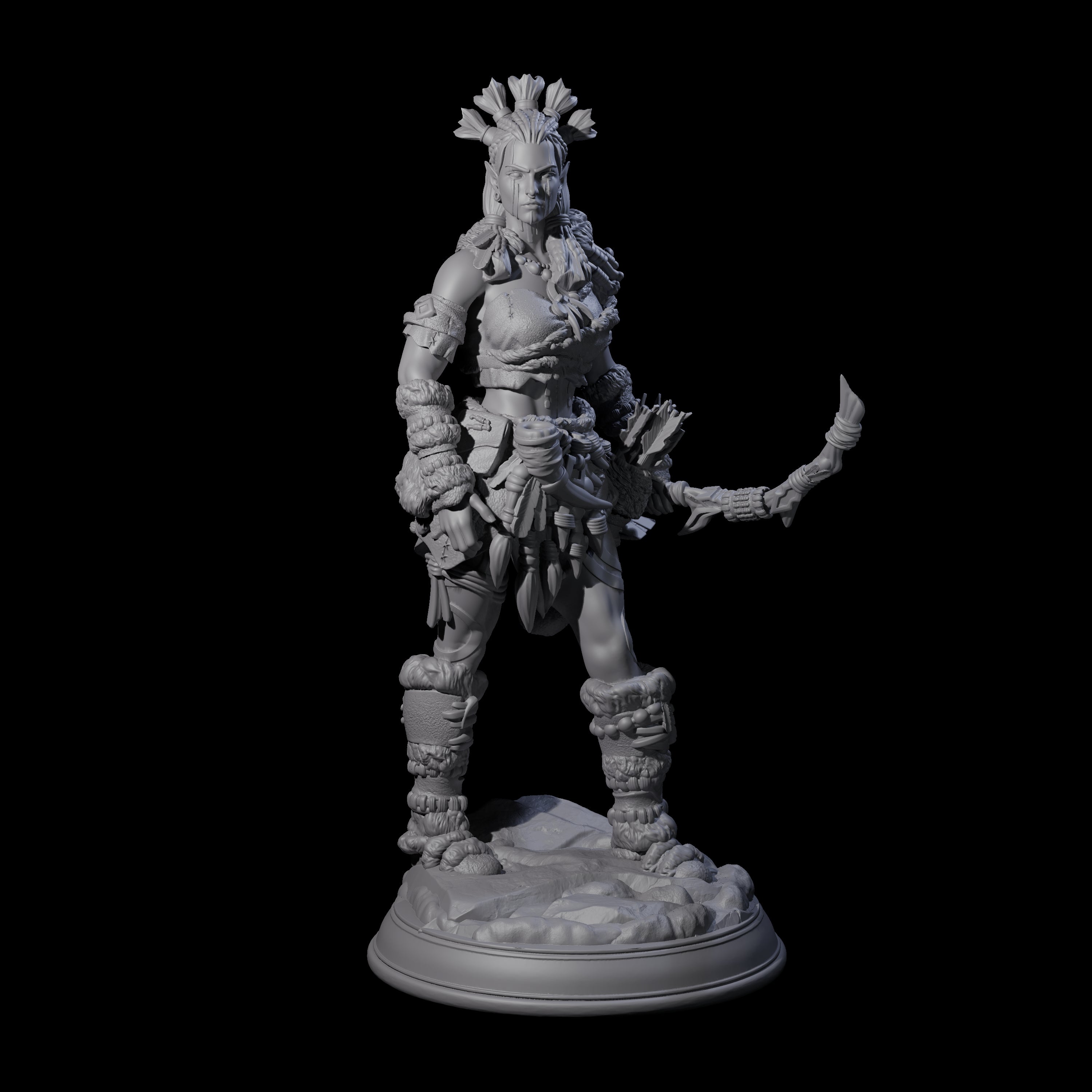 Goliath Hunter Miniature for Dungeons and Dragons, Pathfinder or other TTRPGs