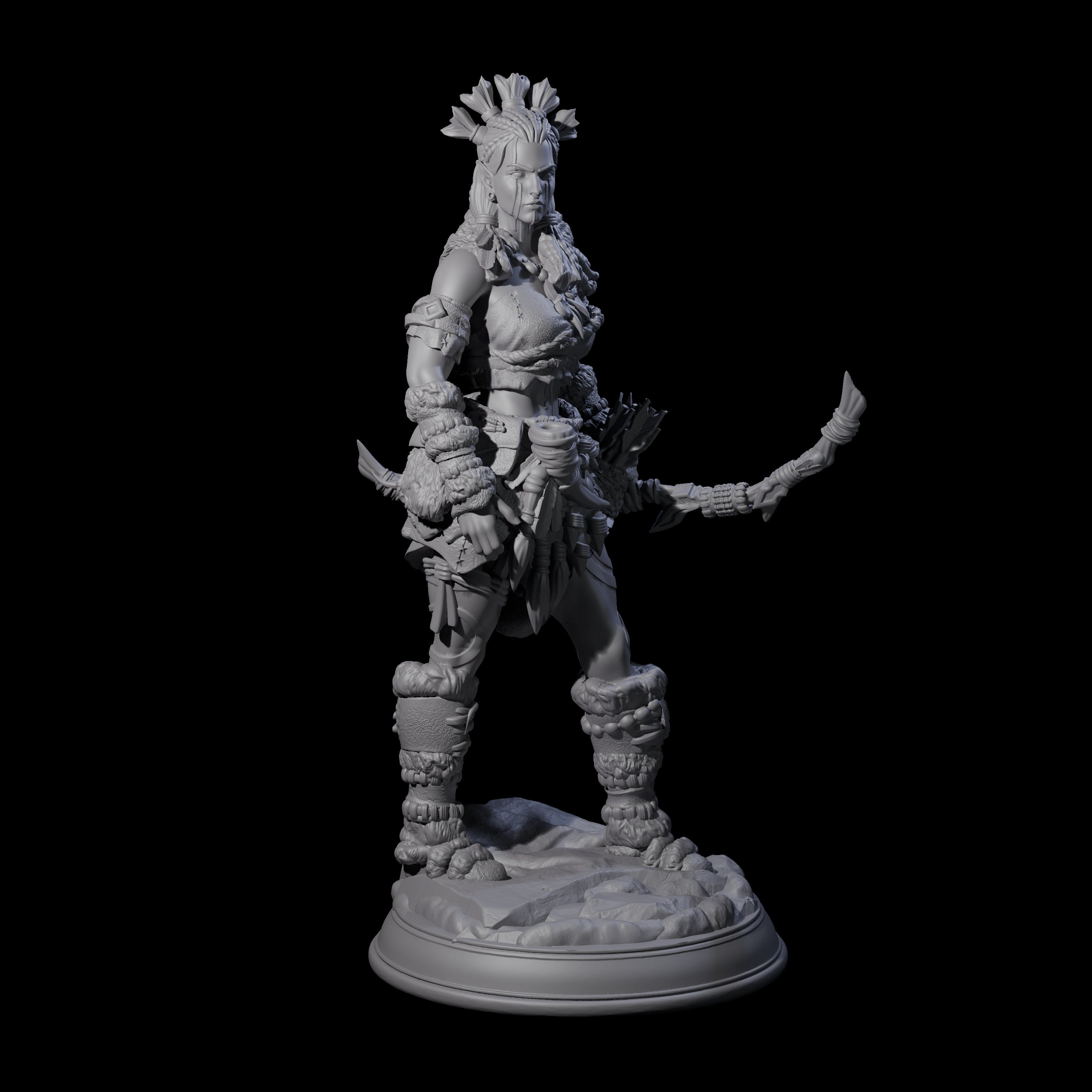 Goliath Hunter Miniature for Dungeons and Dragons, Pathfinder or other TTRPGs