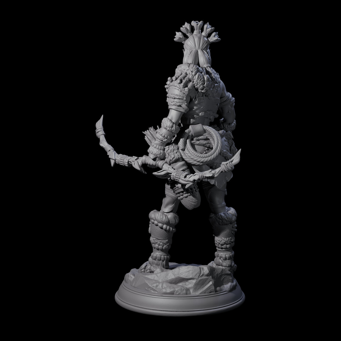 Goliath Hunter Miniature for Dungeons and Dragons, Pathfinder or other TTRPGs