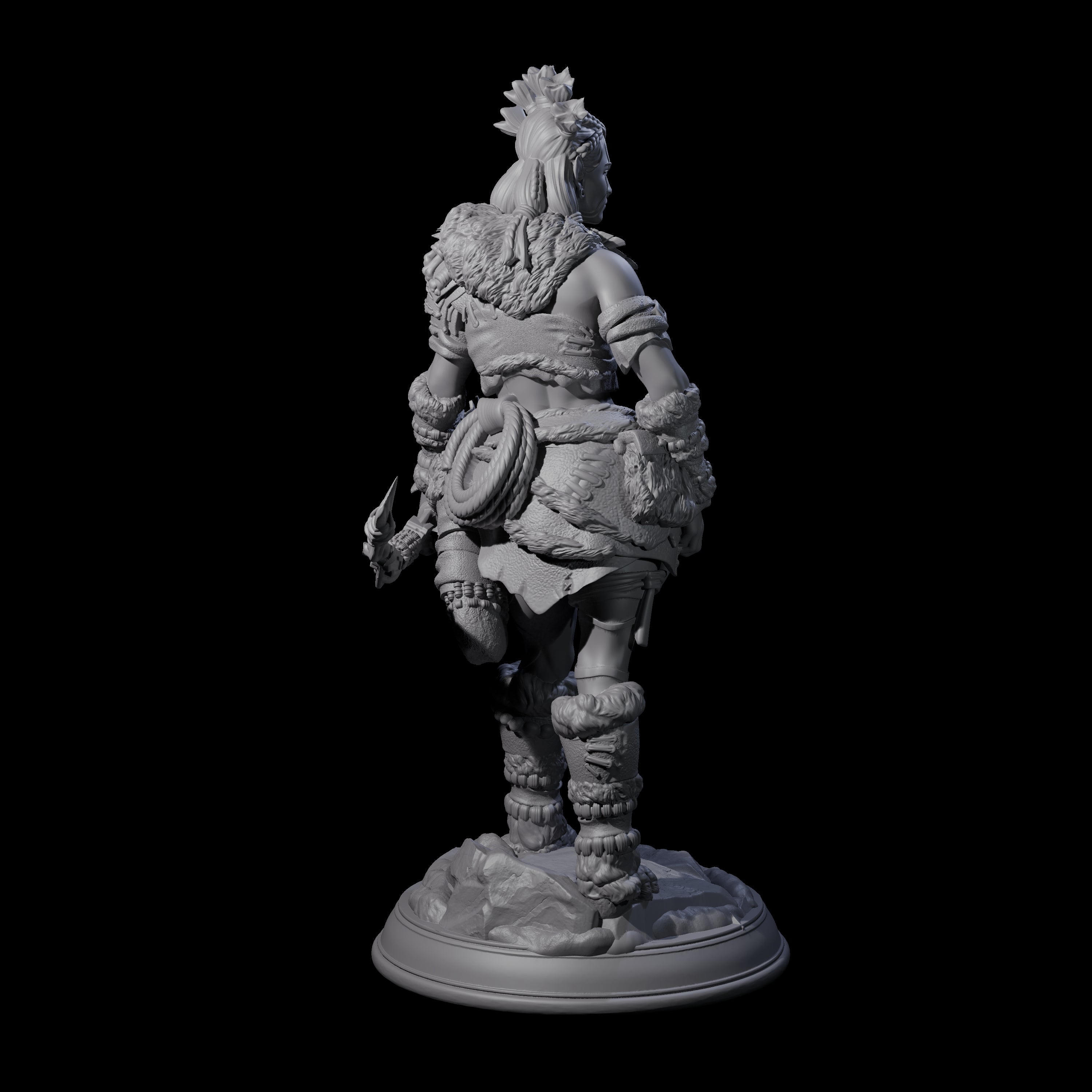 Goliath Hunter Miniature for Dungeons and Dragons, Pathfinder or other TTRPGs