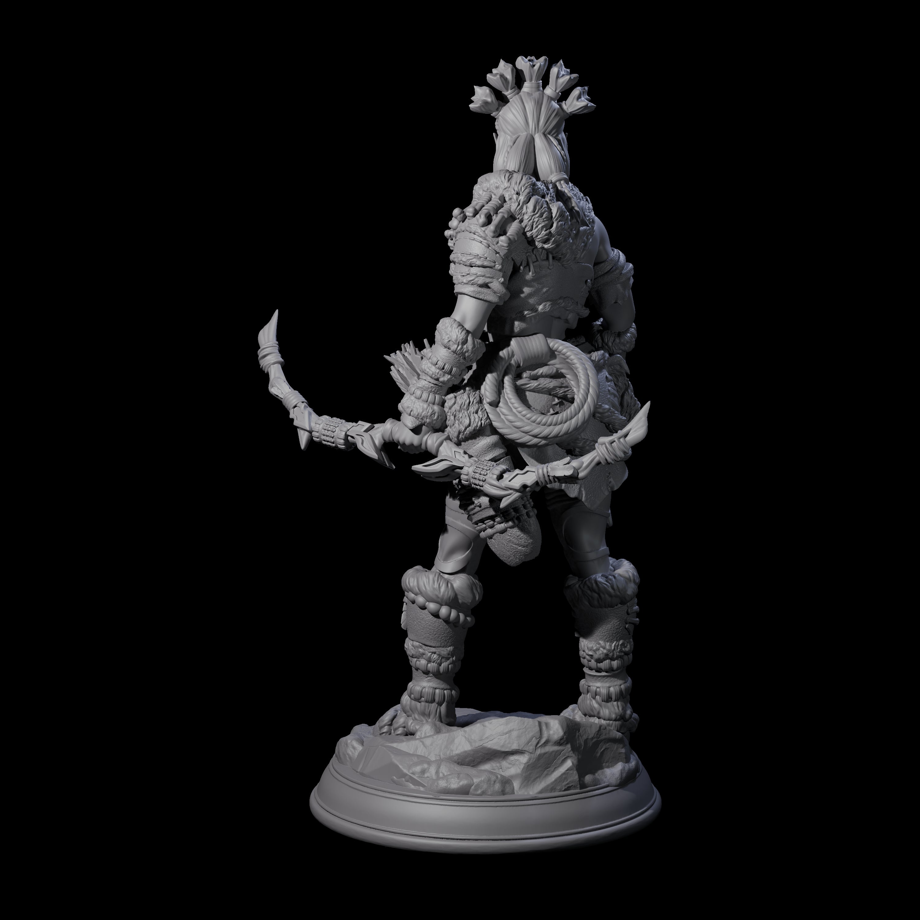 Goliath Hunter Miniature for Dungeons and Dragons, Pathfinder or other TTRPGs