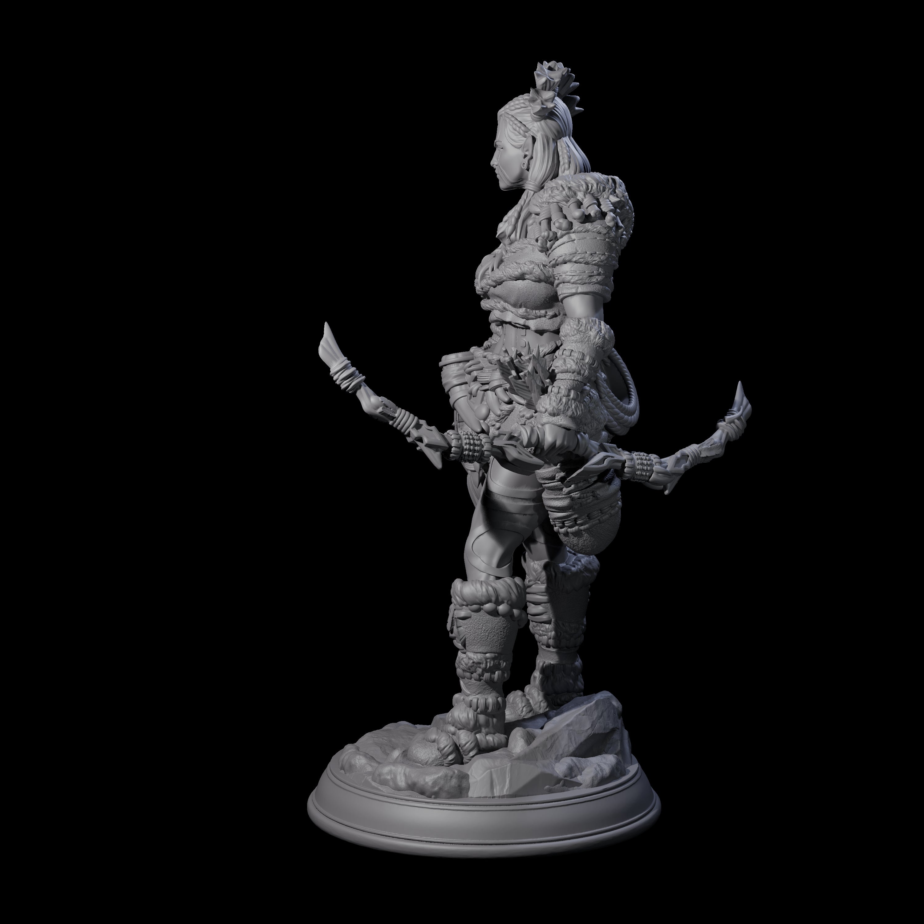 Goliath Hunter Miniature for Dungeons and Dragons, Pathfinder or other TTRPGs