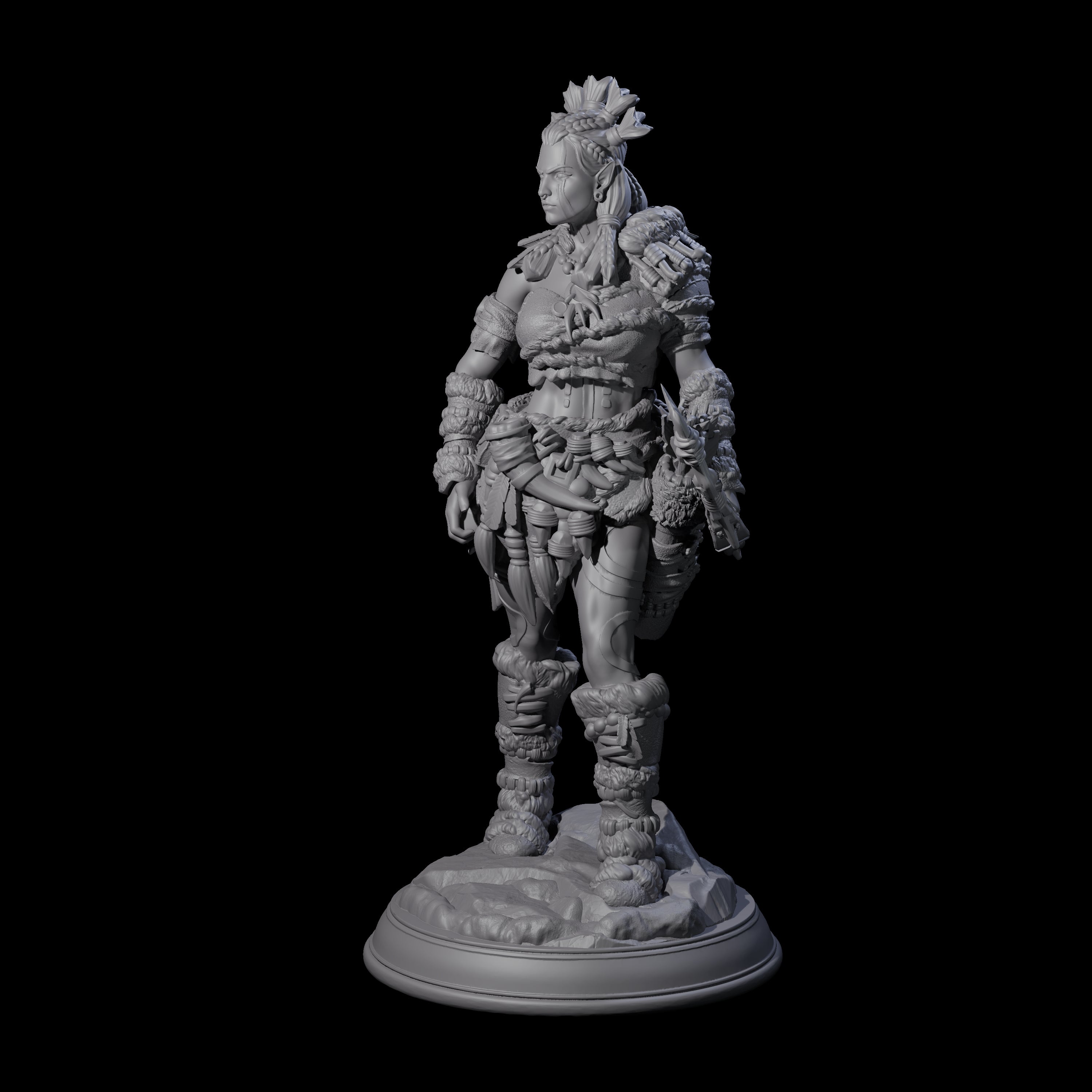 Goliath Hunter Miniature for Dungeons and Dragons, Pathfinder or other TTRPGs