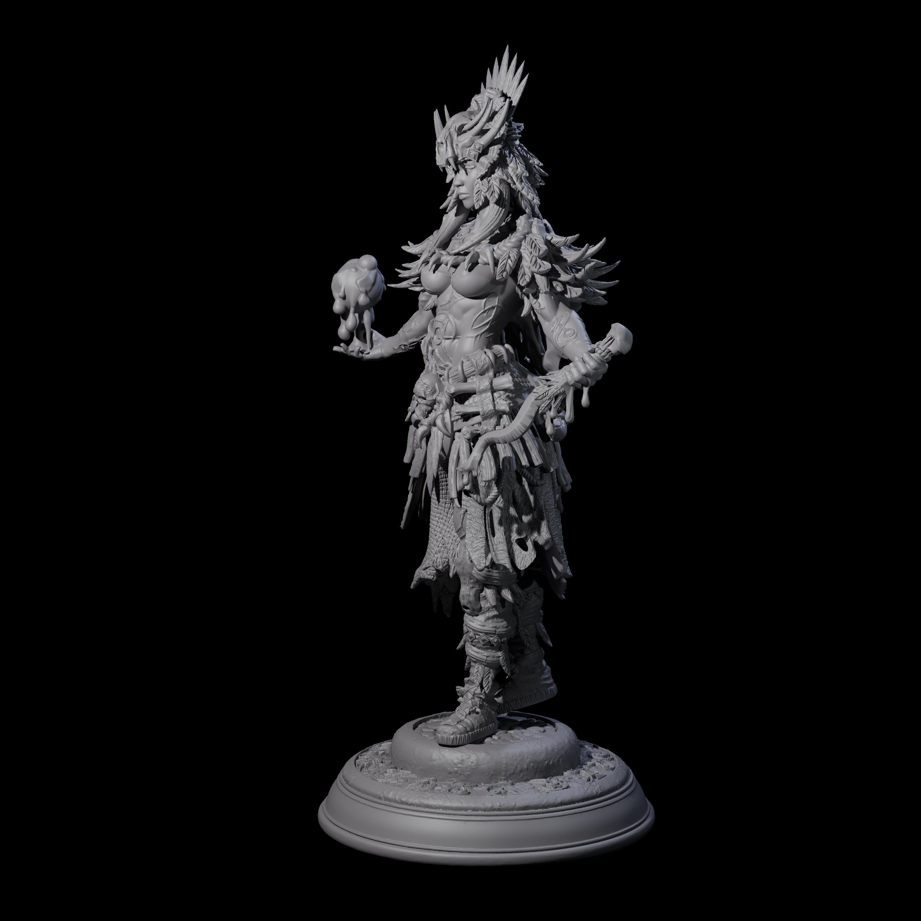 Goliath Shaman Miniature for Dungeons and Dragons, Pathfinder or other TTRPGs