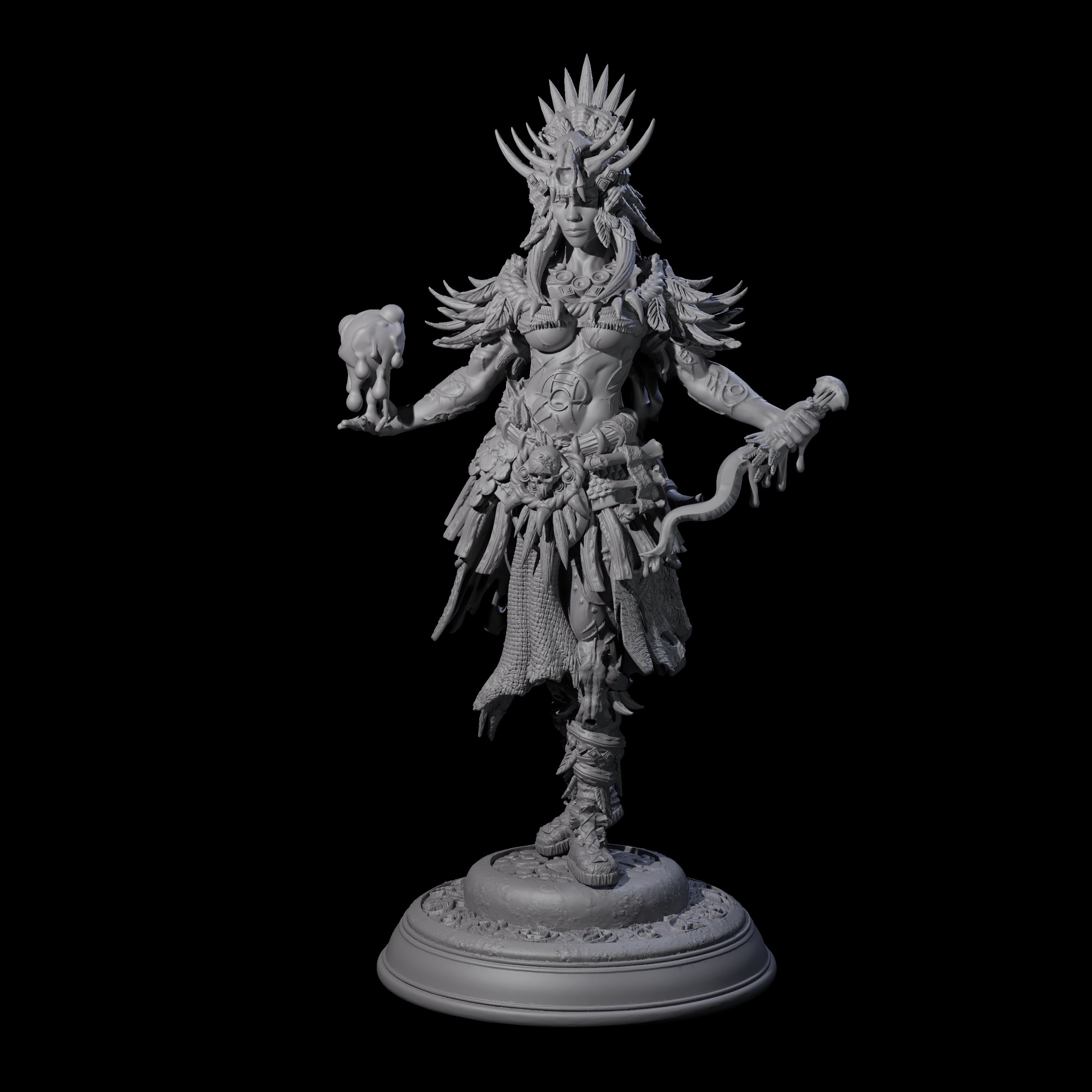 Goliath Shaman Miniature for Dungeons and Dragons, Pathfinder or other TTRPGs