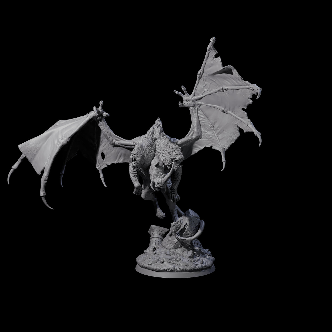 Gorilla Rhino Lion Chimera Miniature for Dungeons and Dragons, Pathfinder or other TTRPGs