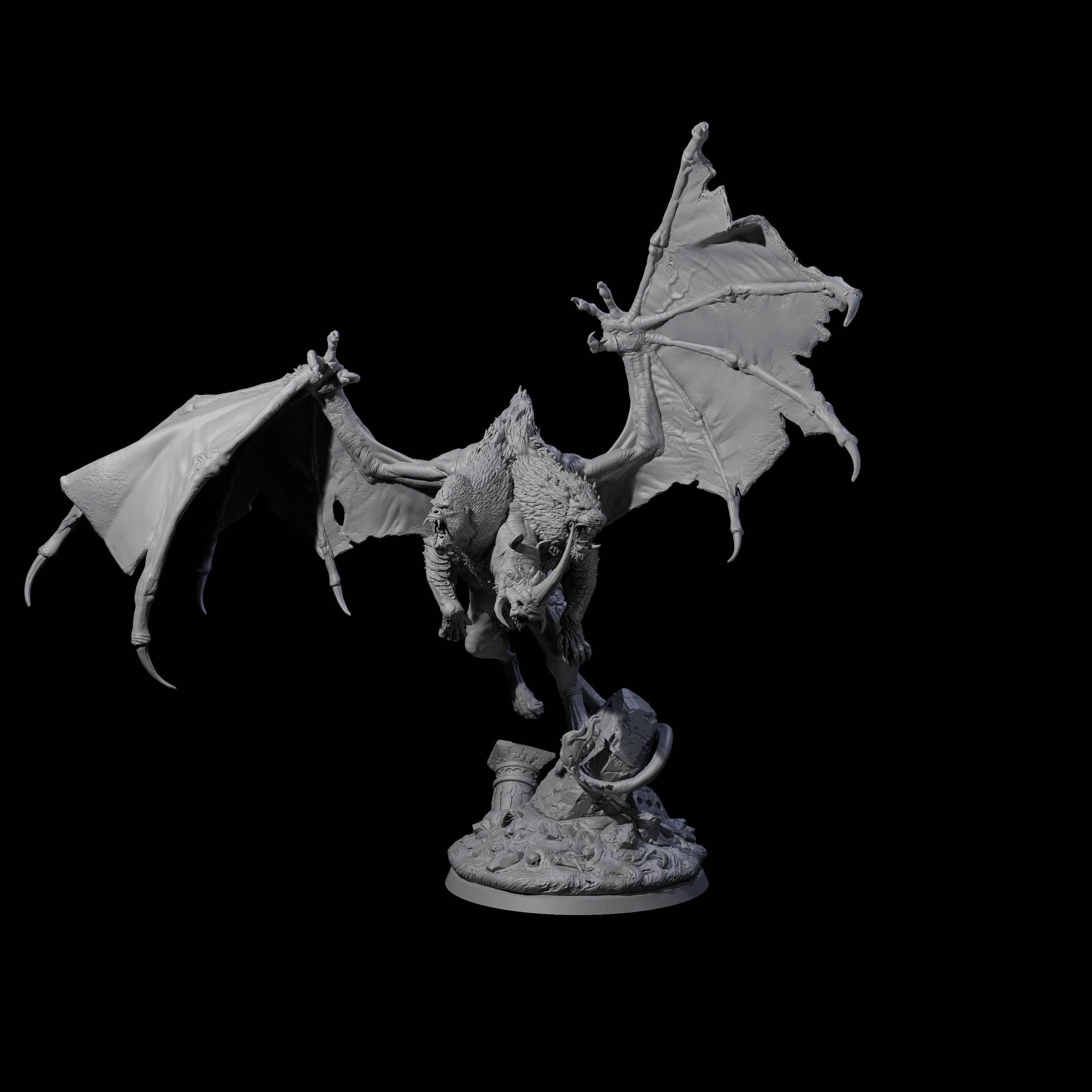 Gorilla Rhino Lion Chimera Miniature for Dungeons and Dragons, Pathfinder or other TTRPGs