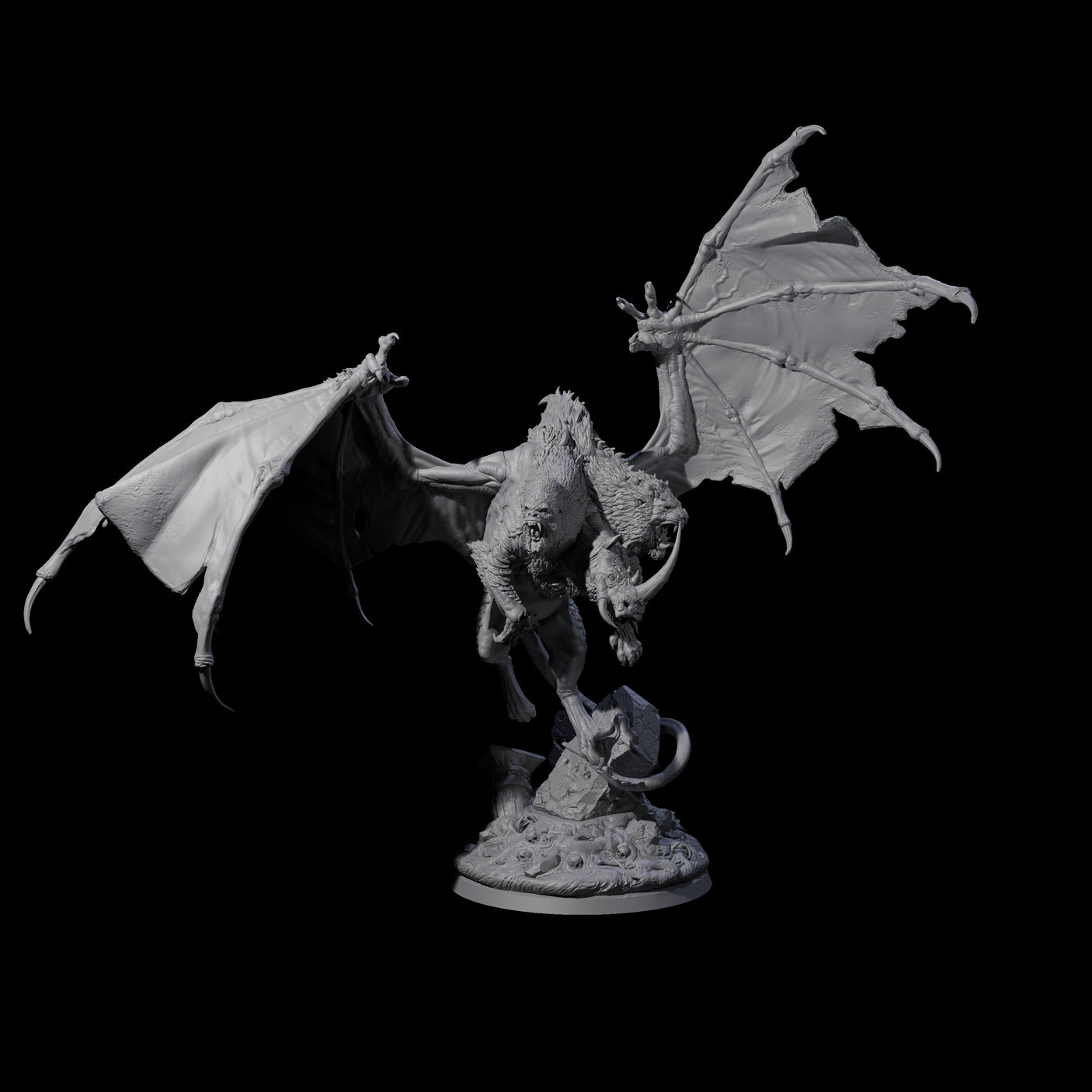Gorilla Rhino Lion Chimera Miniature for Dungeons and Dragons, Pathfinder or other TTRPGs