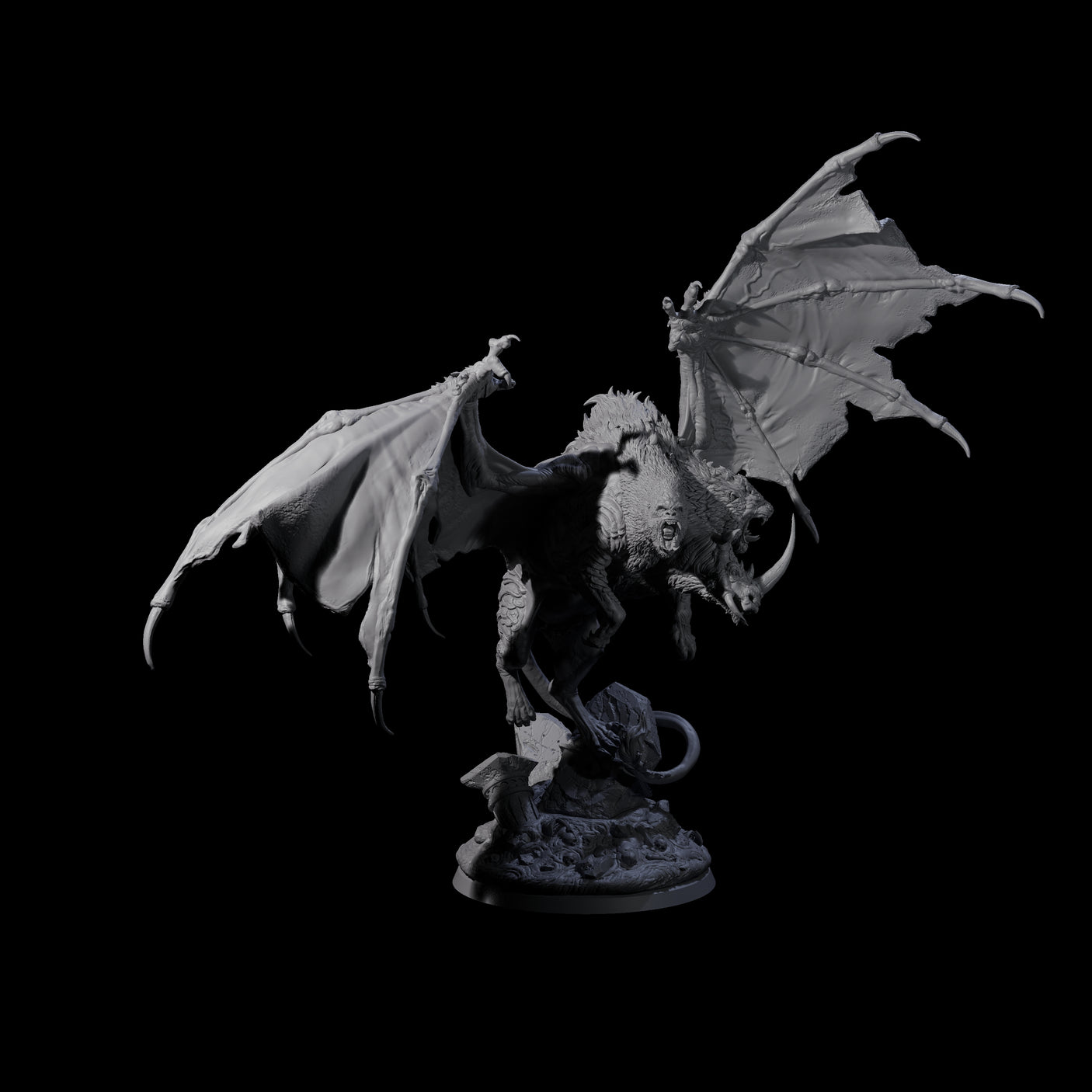 Gorilla Rhino Lion Chimera Miniature for Dungeons and Dragons, Pathfinder or other TTRPGs