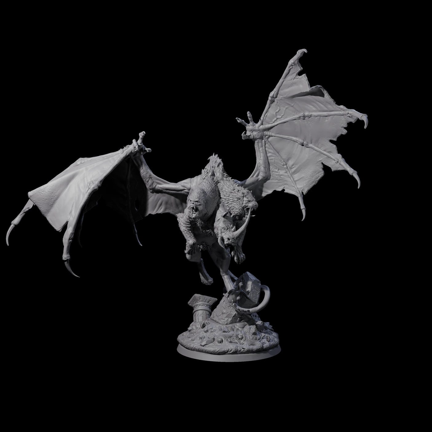 Gorilla Rhino Lion Chimera Miniature for Dungeons and Dragons, Pathfinder or other TTRPGs