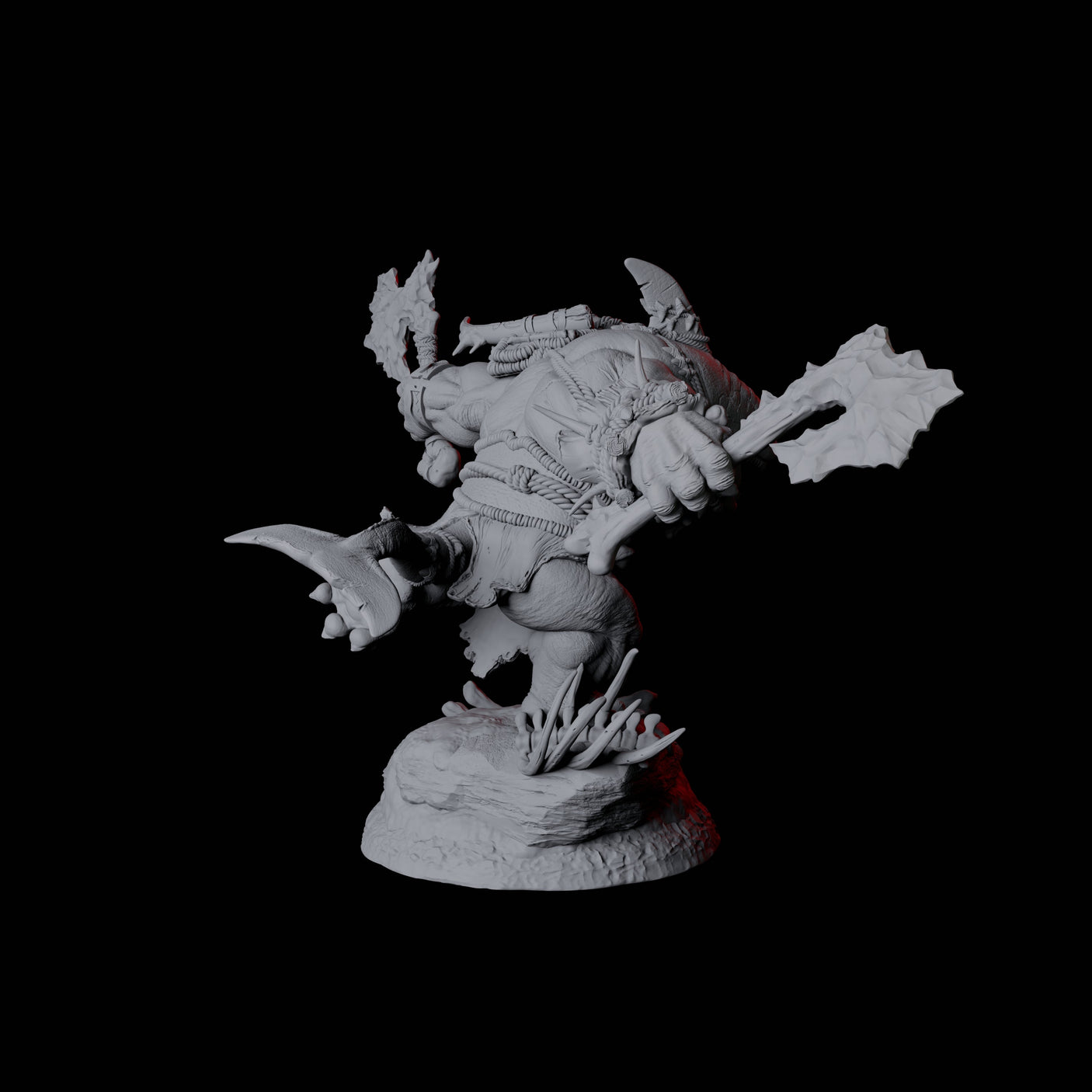 Graceful Orcafolk Warrior A Miniature for Dungeons and Dragons, Pathfinder or other TTRPGs