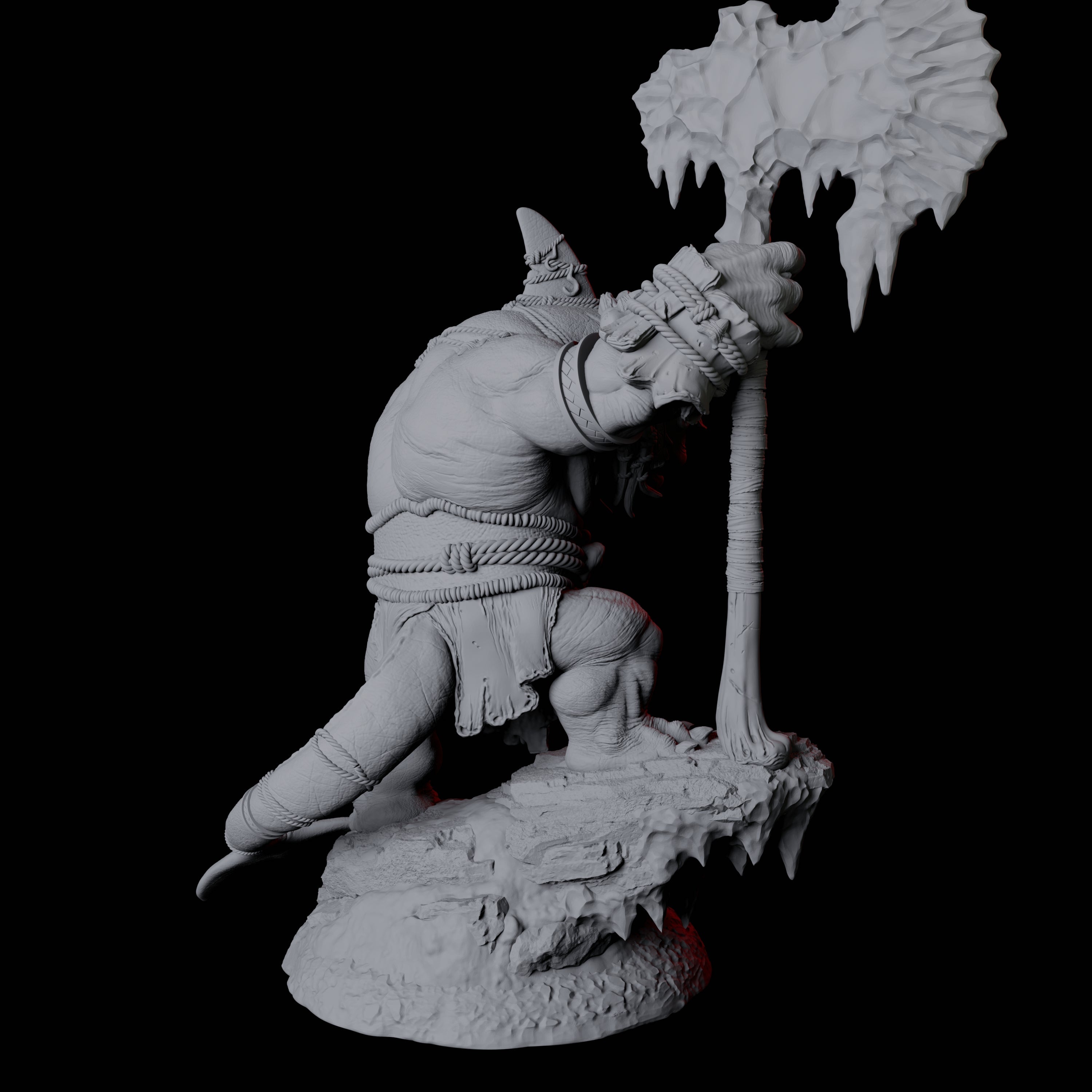 Graceful Orcafolk Warrior B Miniature for Dungeons and Dragons, Pathfinder or other TTRPGs