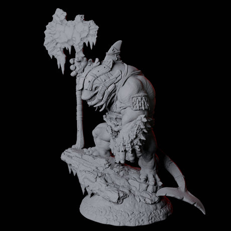 Graceful Orcafolk Warrior B Miniature for Dungeons and Dragons, Pathfinder or other TTRPGs