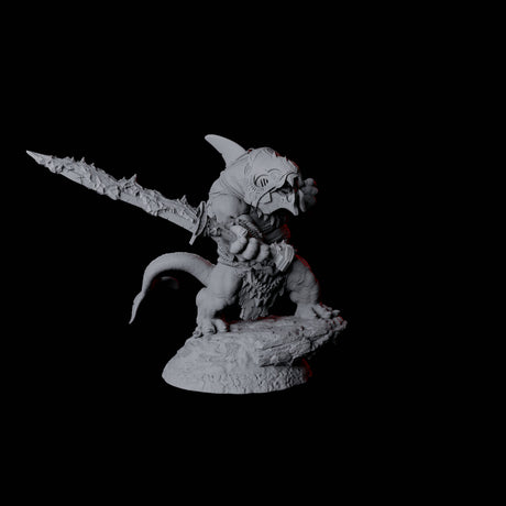 Graceful Orcafolk Warrior D Miniature for Dungeons and Dragons, Pathfinder or other TTRPGs