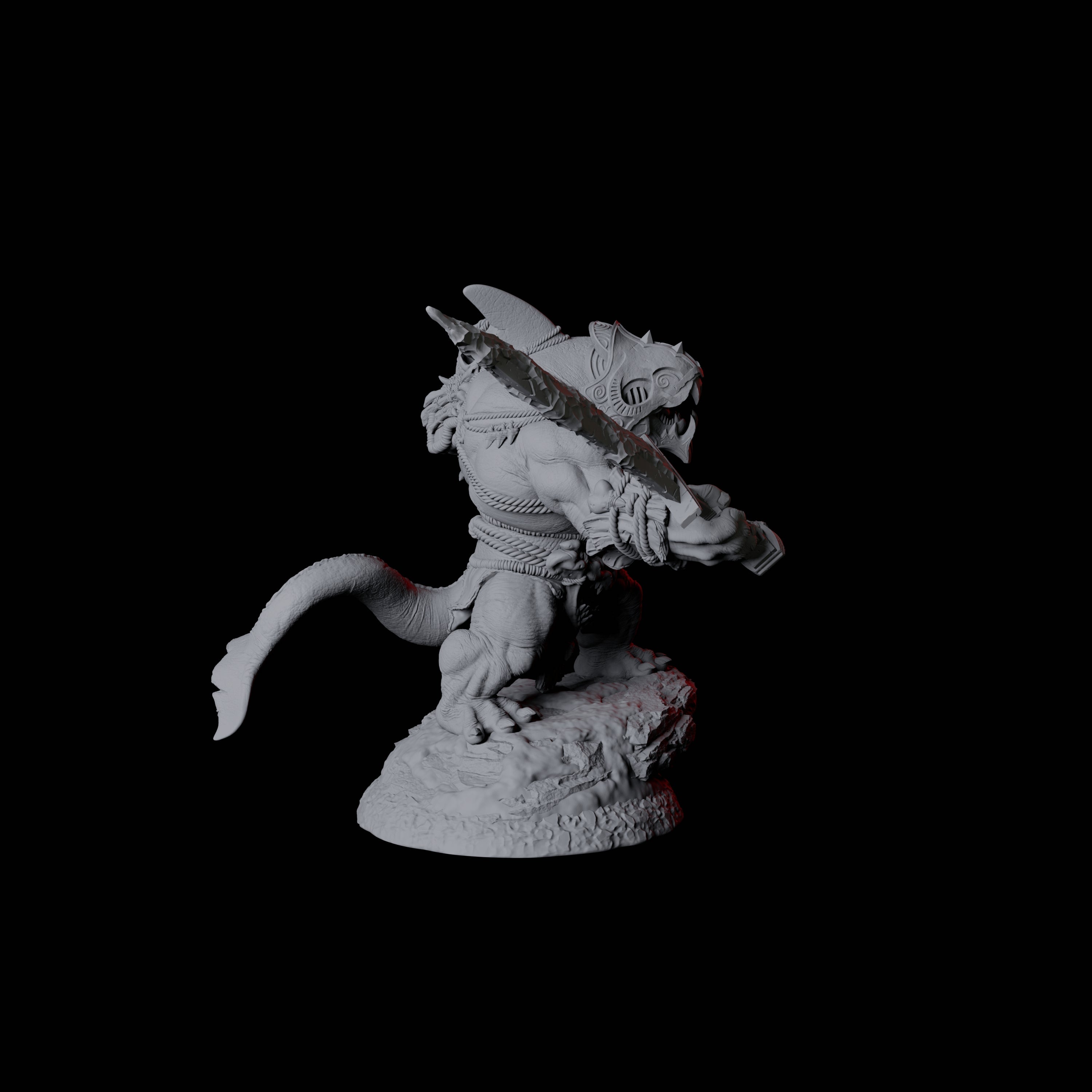 Graceful Orcafolk Warrior D Miniature for Dungeons and Dragons, Pathfinder or other TTRPGs